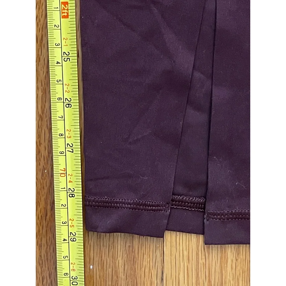 ATHLETA Aura Split‎ Pant XL Burgundy NEW Leggings Active Athleisure Running Gym